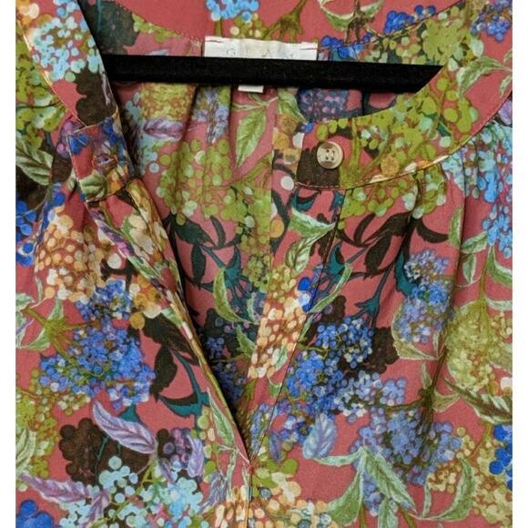 GLAM Floral Print Top - Size M - EUC - Picture 3 of 8